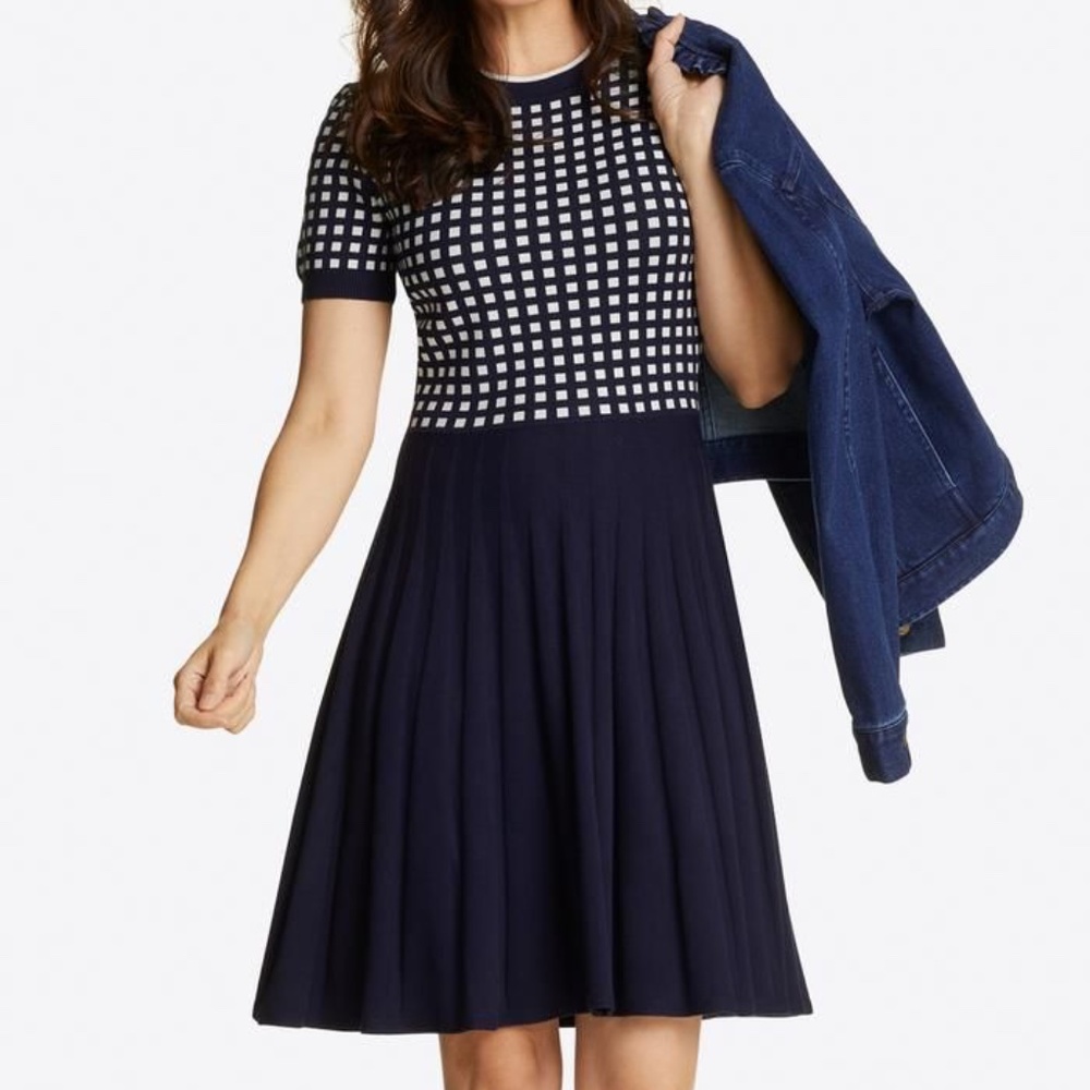 NWT Draper James Gingham Sweaterdress 1X